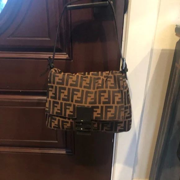 FENDI VINTAGE ZUCCA MAMA BAG FF large brown from my personal collection. - Picture 4 of 11